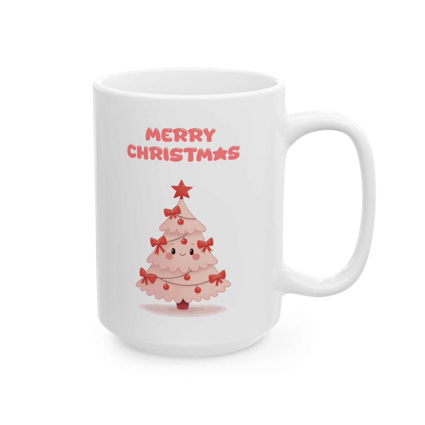 Cute Pink Christmas Tree Coffee Mug