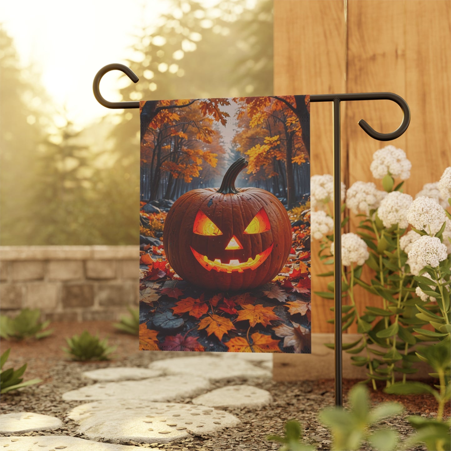 Forest Jack-O’-Lantern Garden Flag