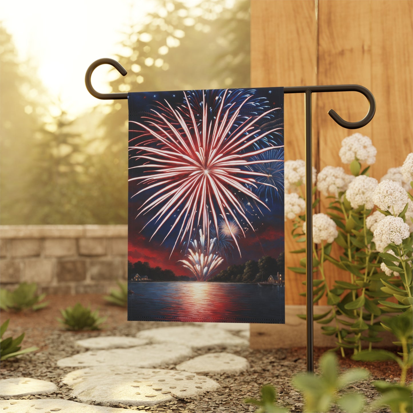 July 4th Fireworks Garden Flag/House Banner