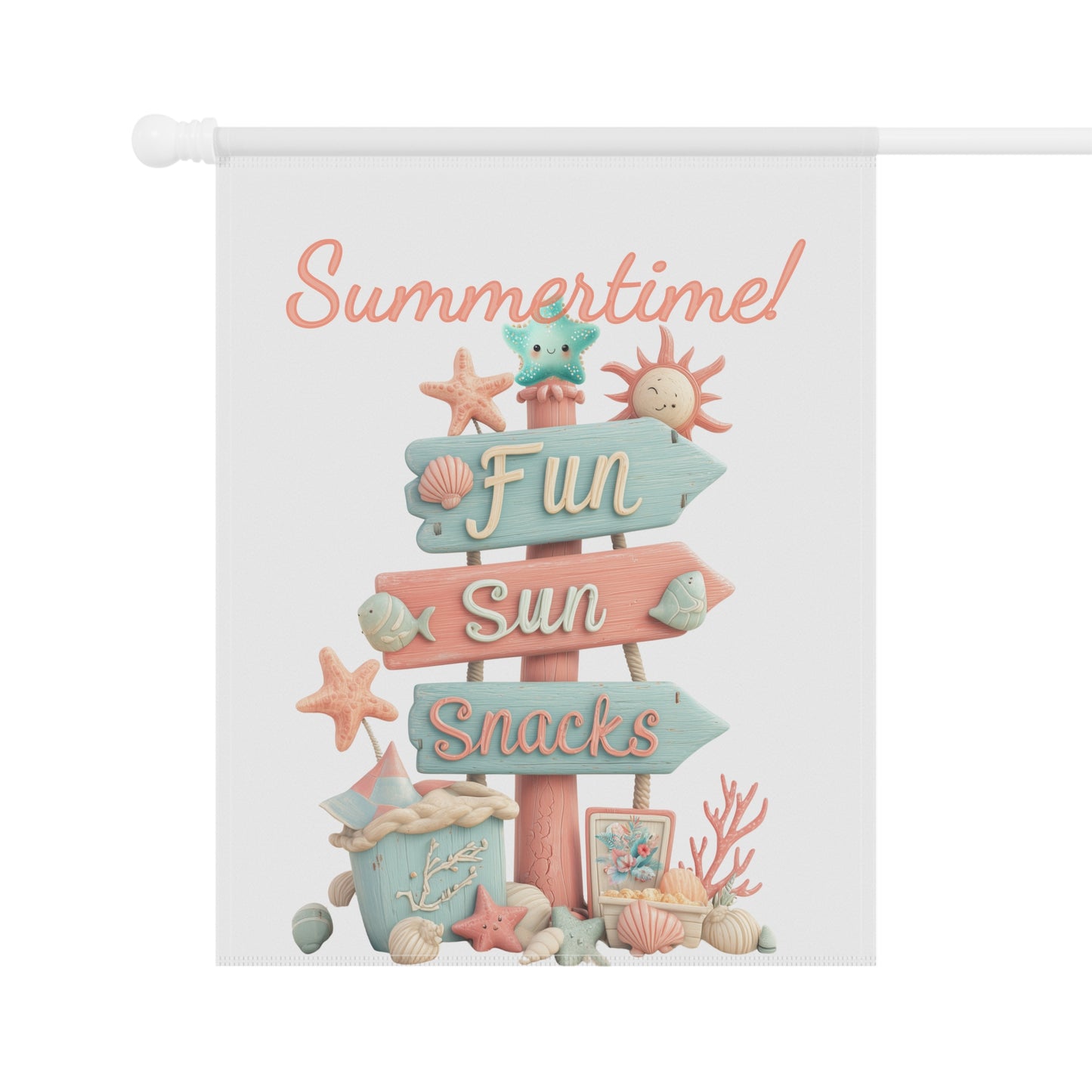 Summertime Sign Garden Flag