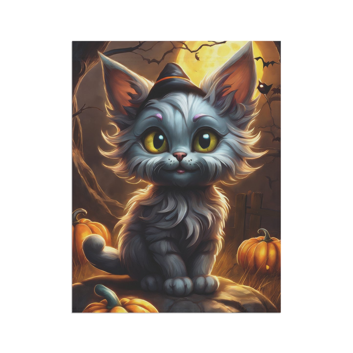 Cute Halloween Cat Garden Flag
