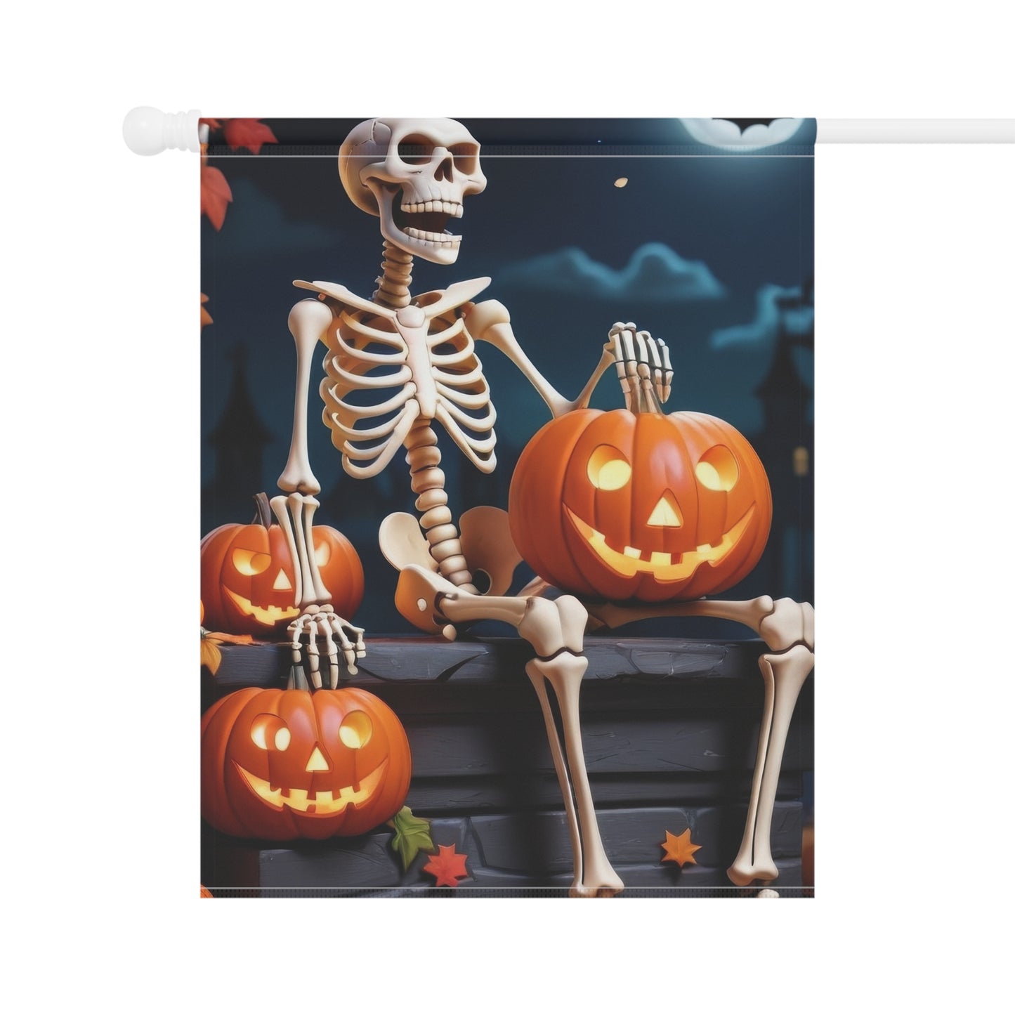Funny Skeleton Halloween Garden Flag –