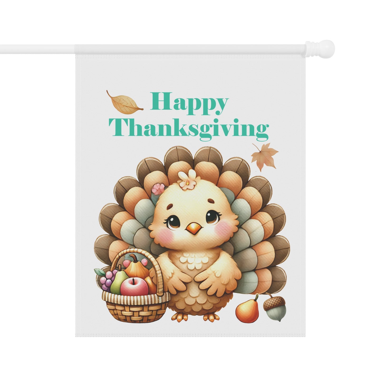 Cute Turkey with Harvest Garden Flag