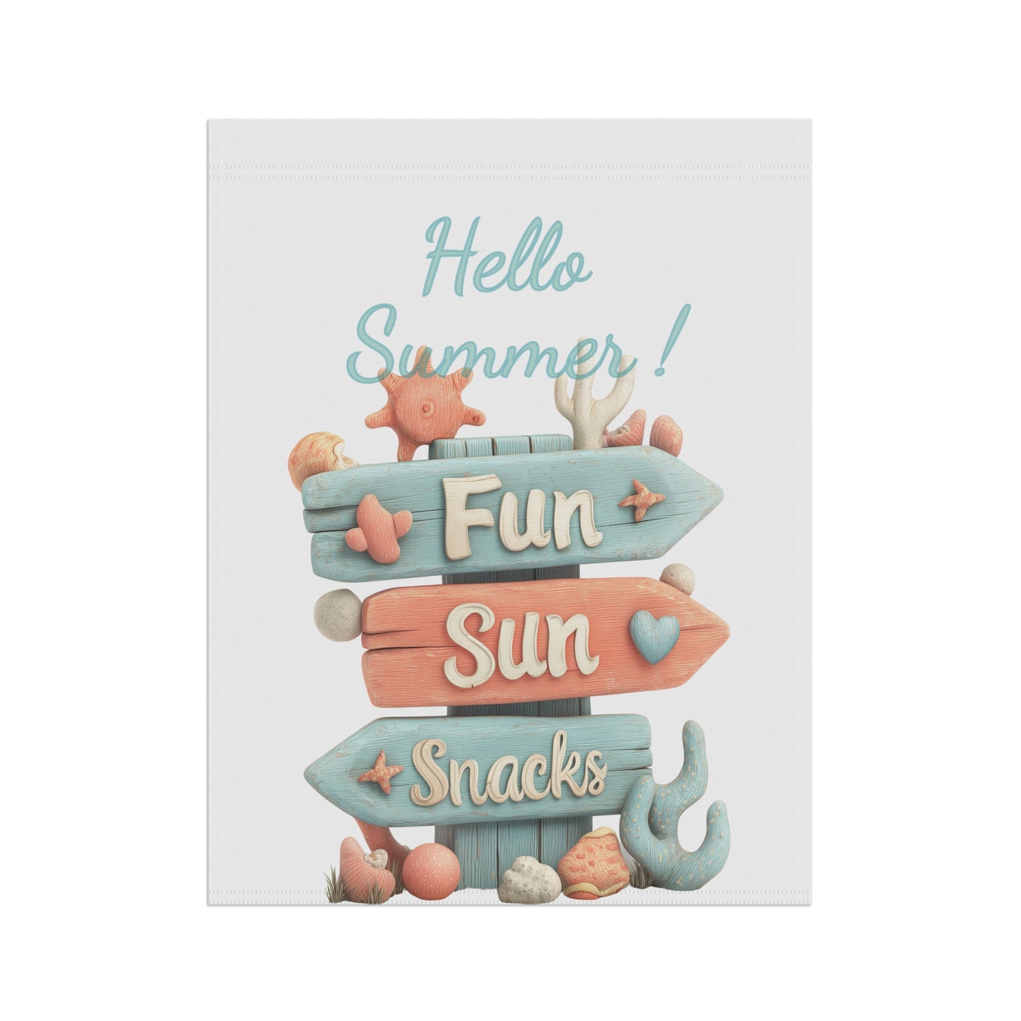 Hello Summer Garden Flag