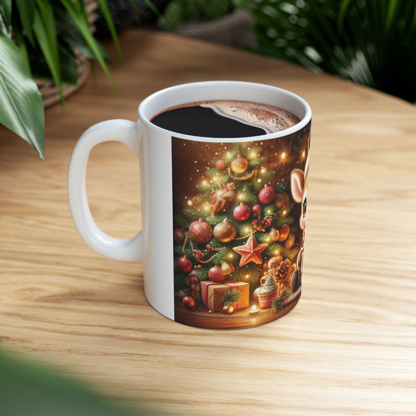 Cute Reindeer Christmas Mug