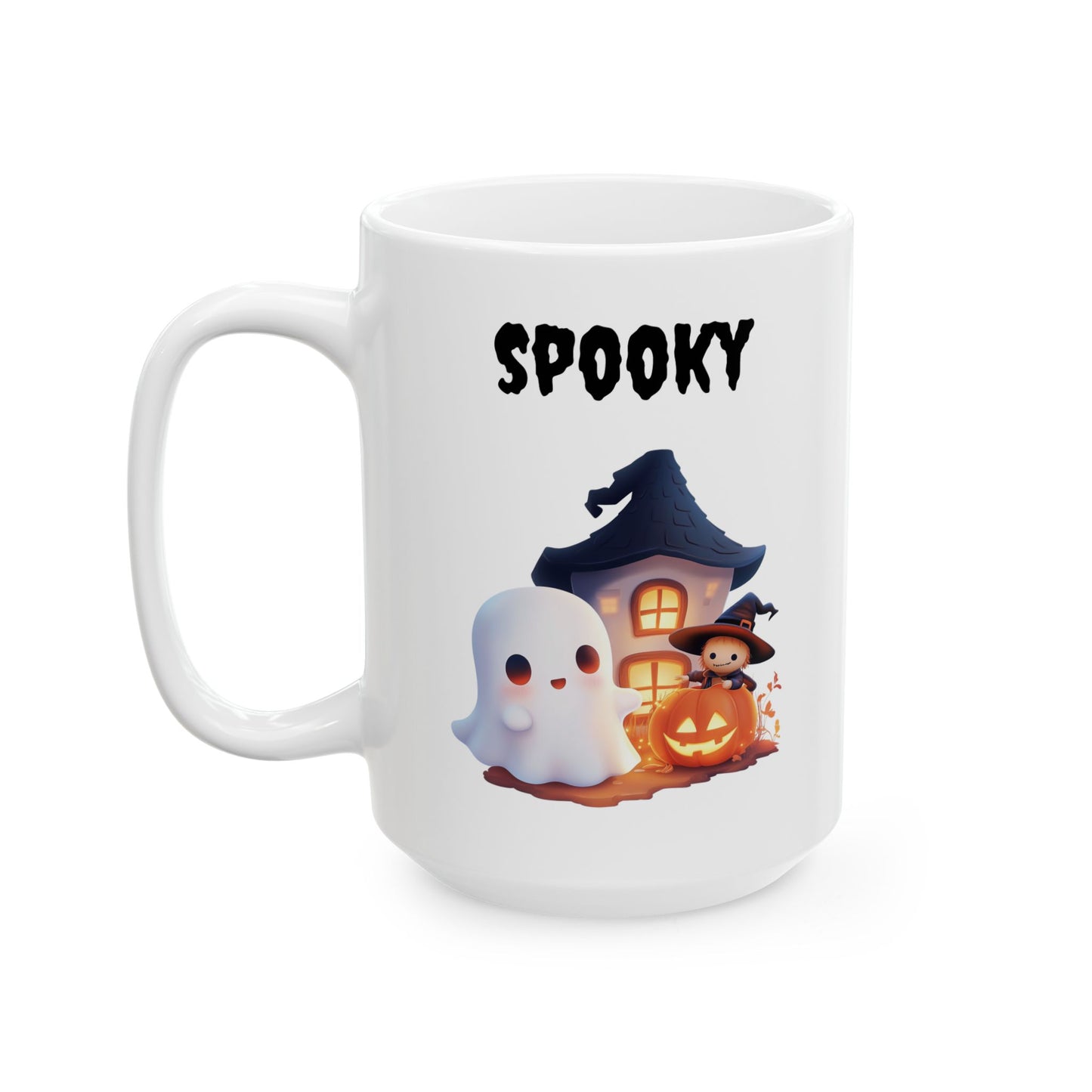 Cute Spooky Haunted House Ceramic Mug