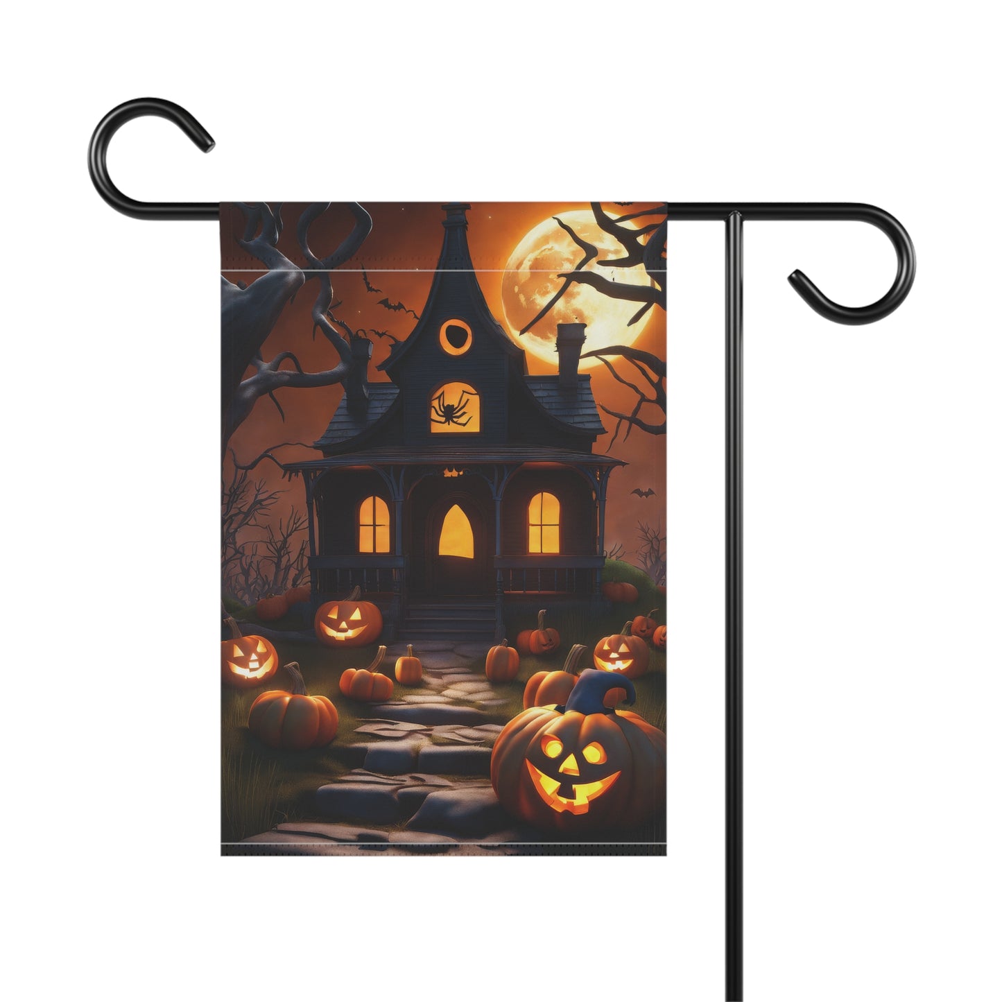 Eerie Halloween Haunted House Garden Flag/House Banner