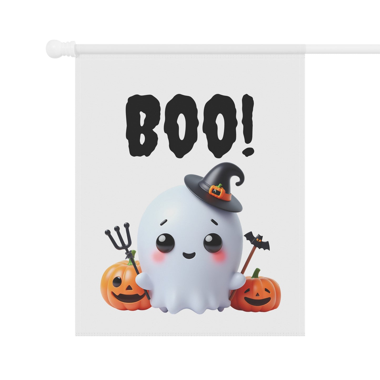 Cute Little Ghost Garden Flag