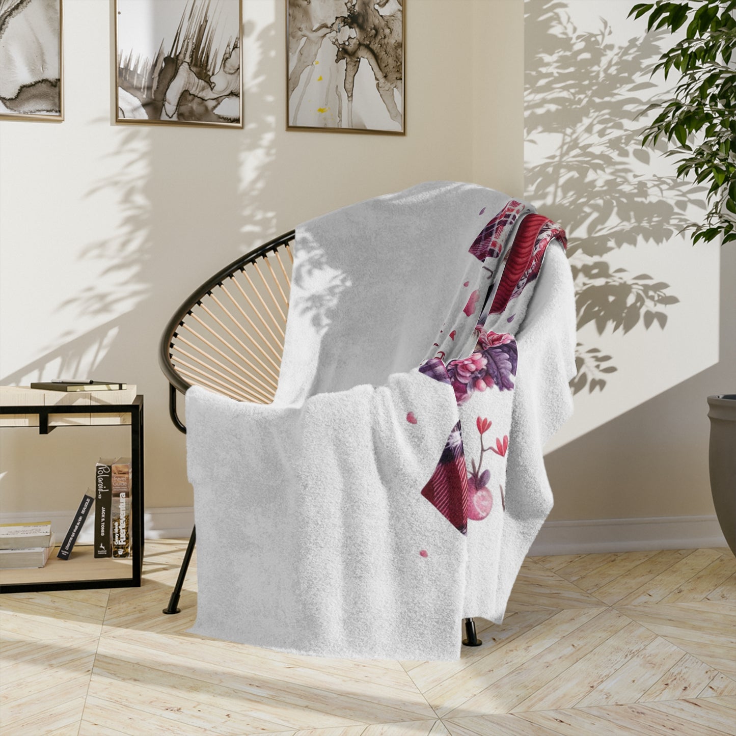 Owl Valentine's Day Velveteen Blanket