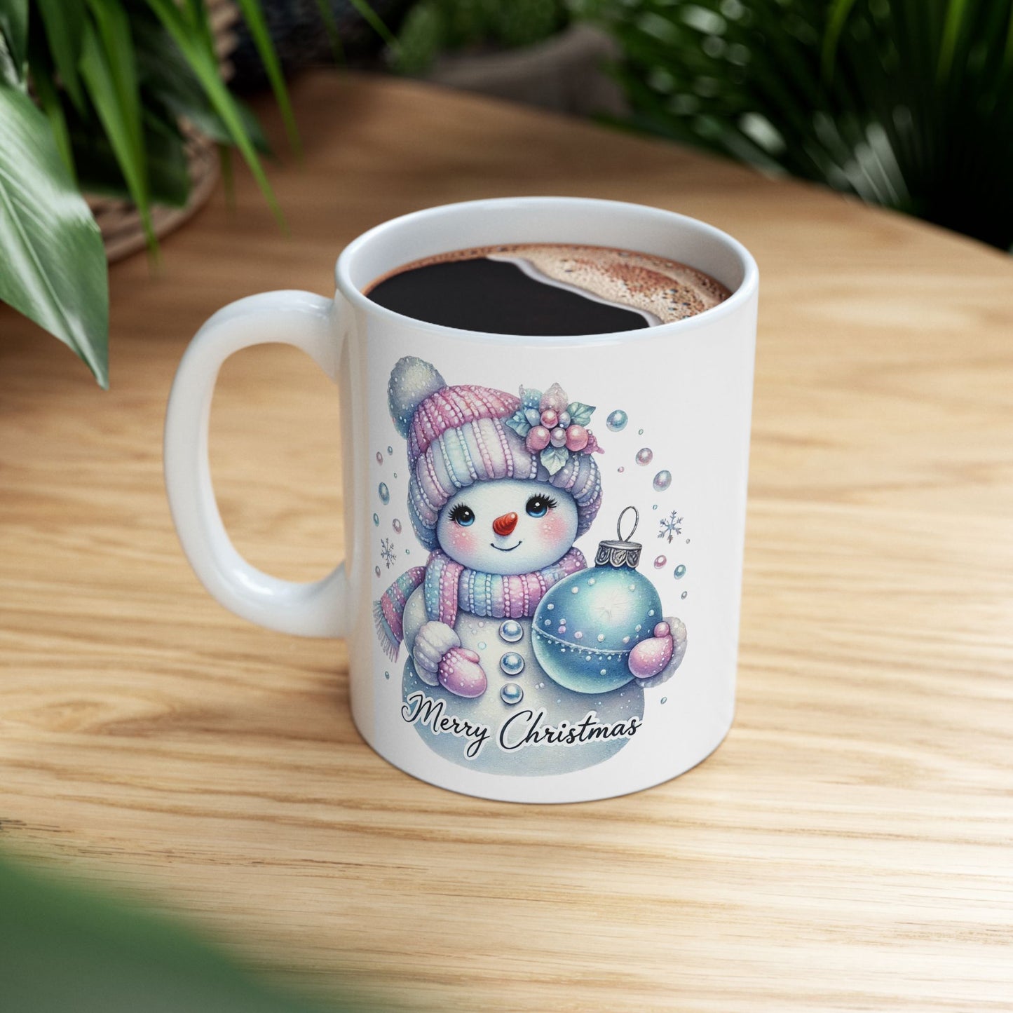 Charming Snowman Merry Christmas Coffee Mug