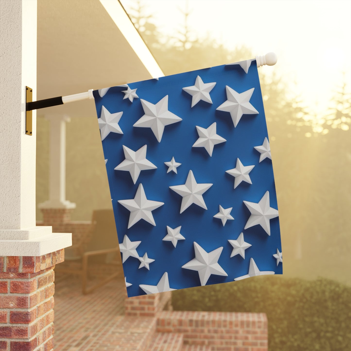 Blue Starred Garden Banner 4th of July Flag For Garden or Yard
