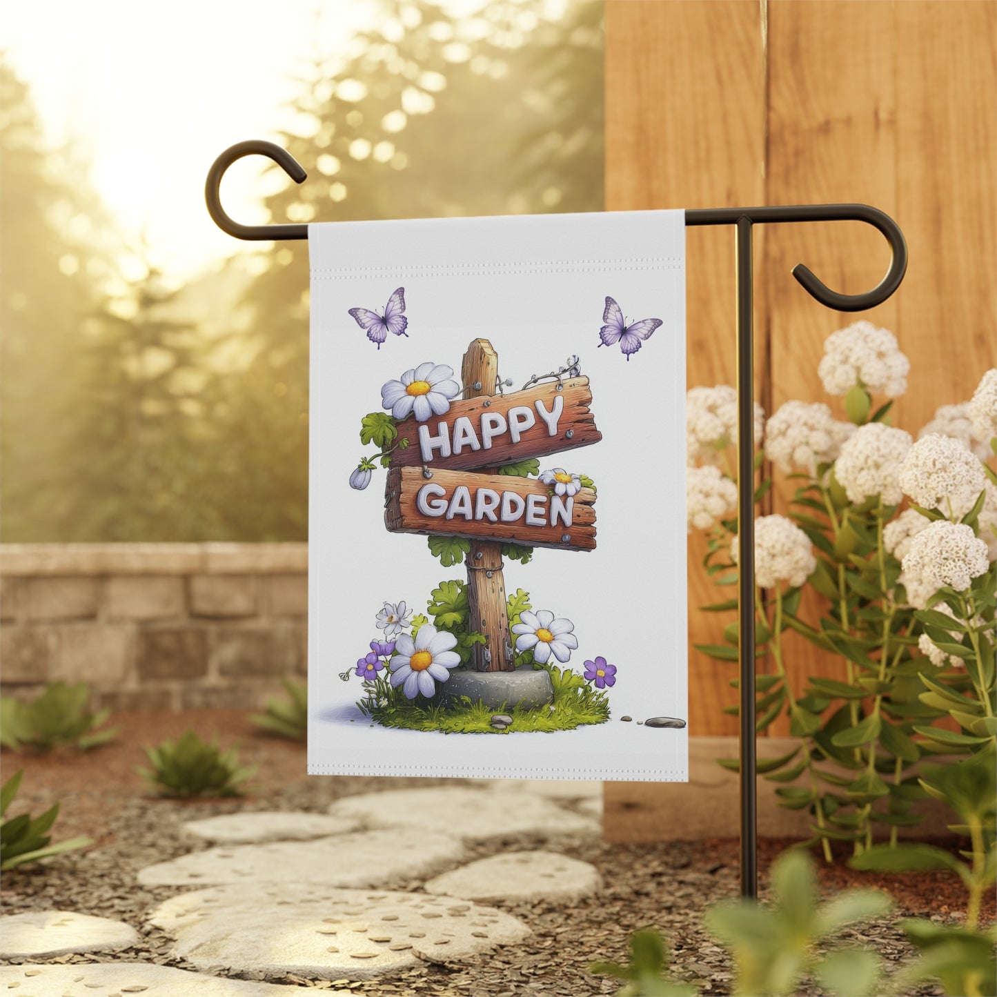 Whimsical Daisy and Butterfly Summer Yard Decor