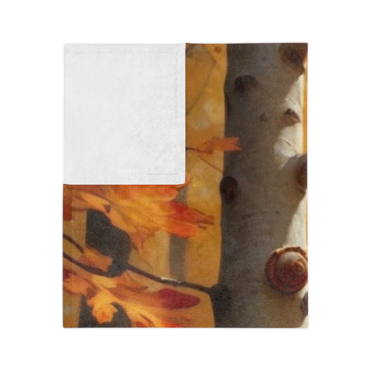 Cozy Autumn Forest Velveteen Blanket