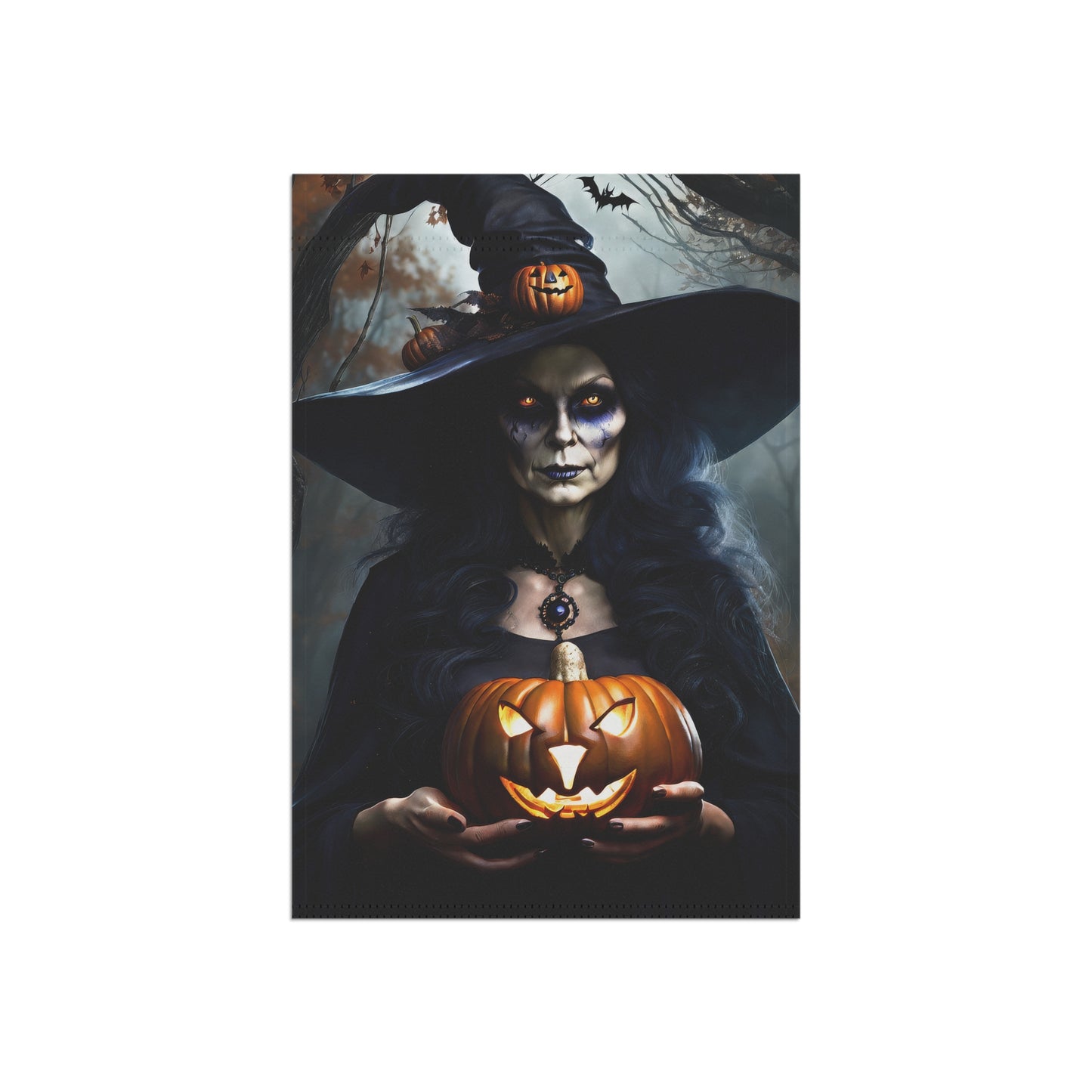 Gothic Witch Halloween Garden Flag