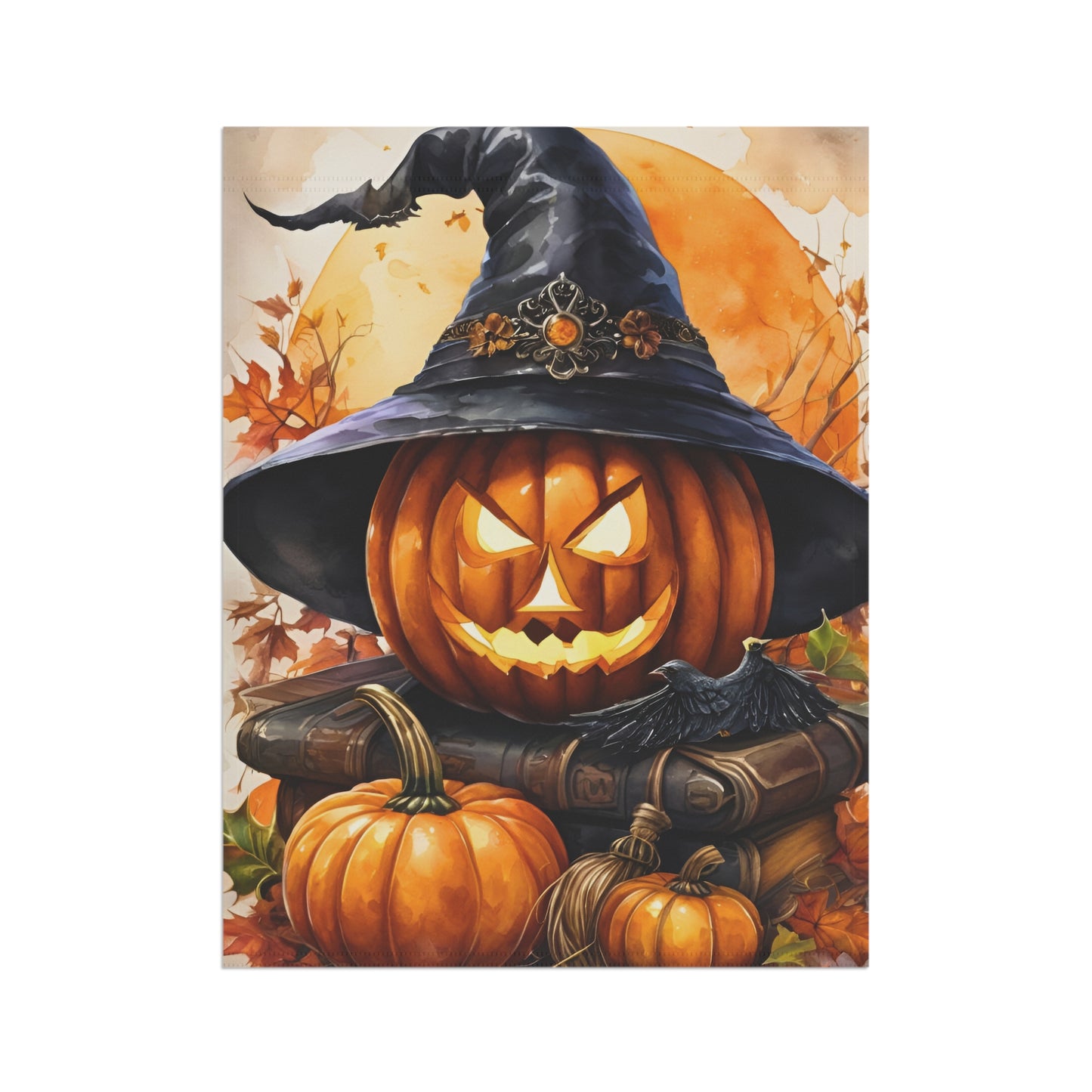 Halloween Witch Pumpkin Garden Flag