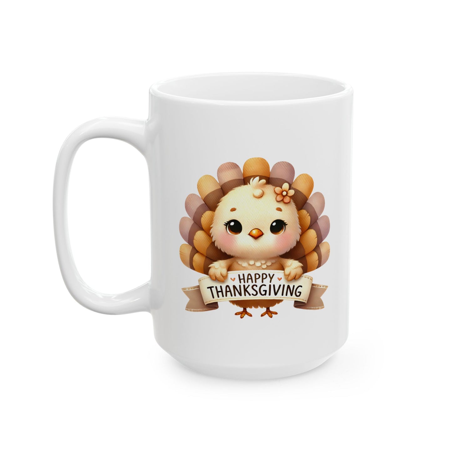 Adorable Thanksgiving Turkey Ceramic Mug