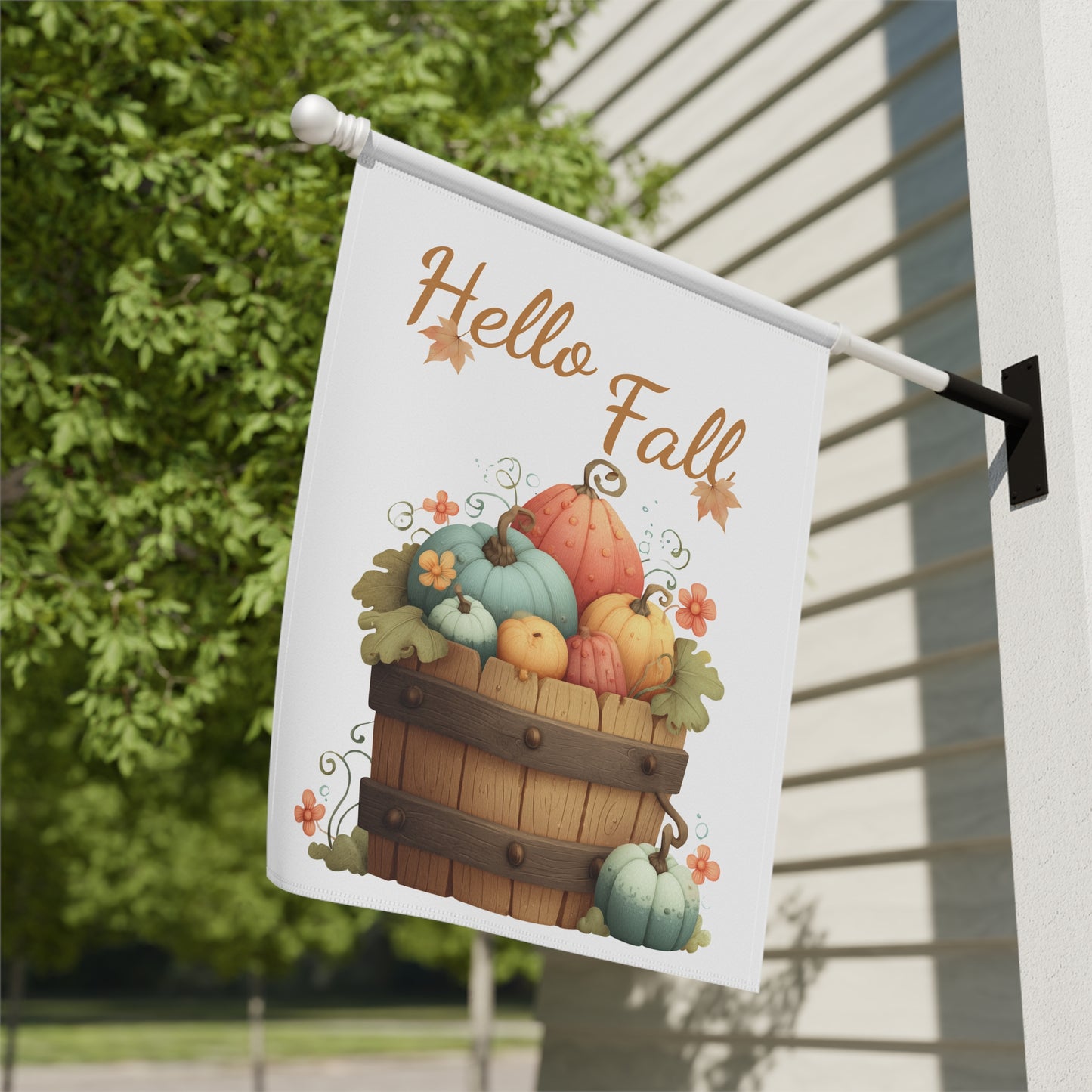 Whimsical Pastel Autumn Garden Flag