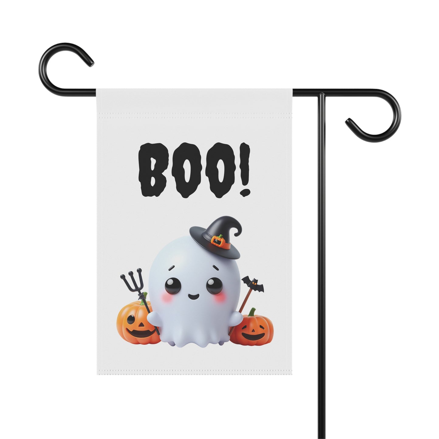 Cute Little Ghost Garden Flag