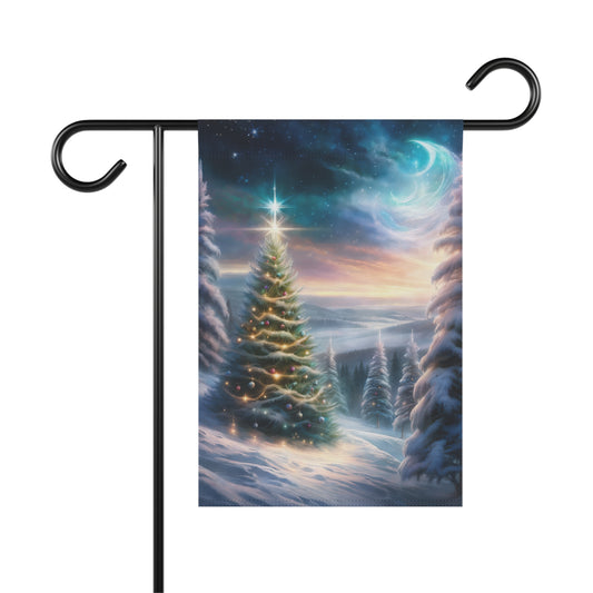 Majestic Winter Scene Holiday Garden Flag/ House Banner