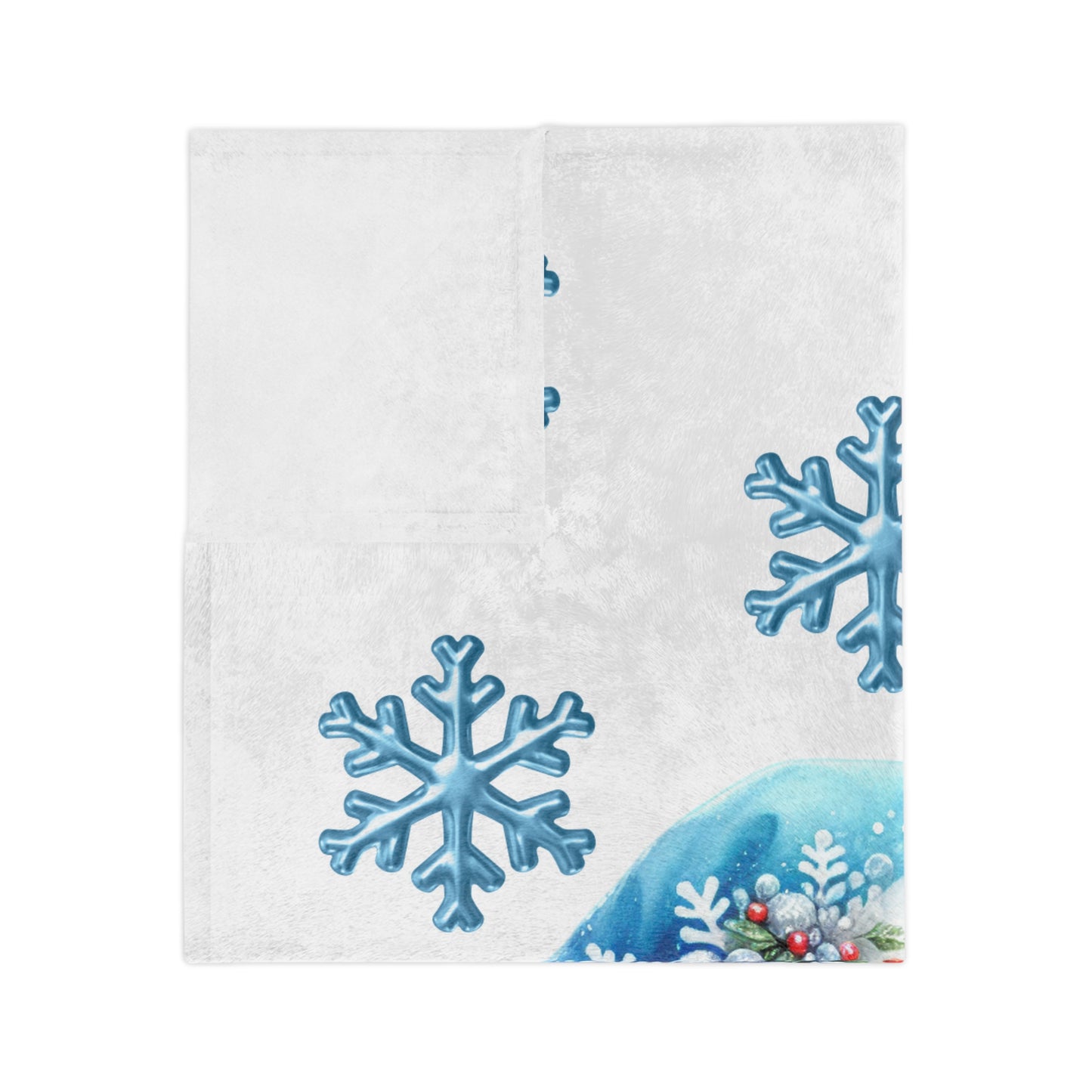 Adorable Christmas Polar Bear Velveteen Plush Blanket