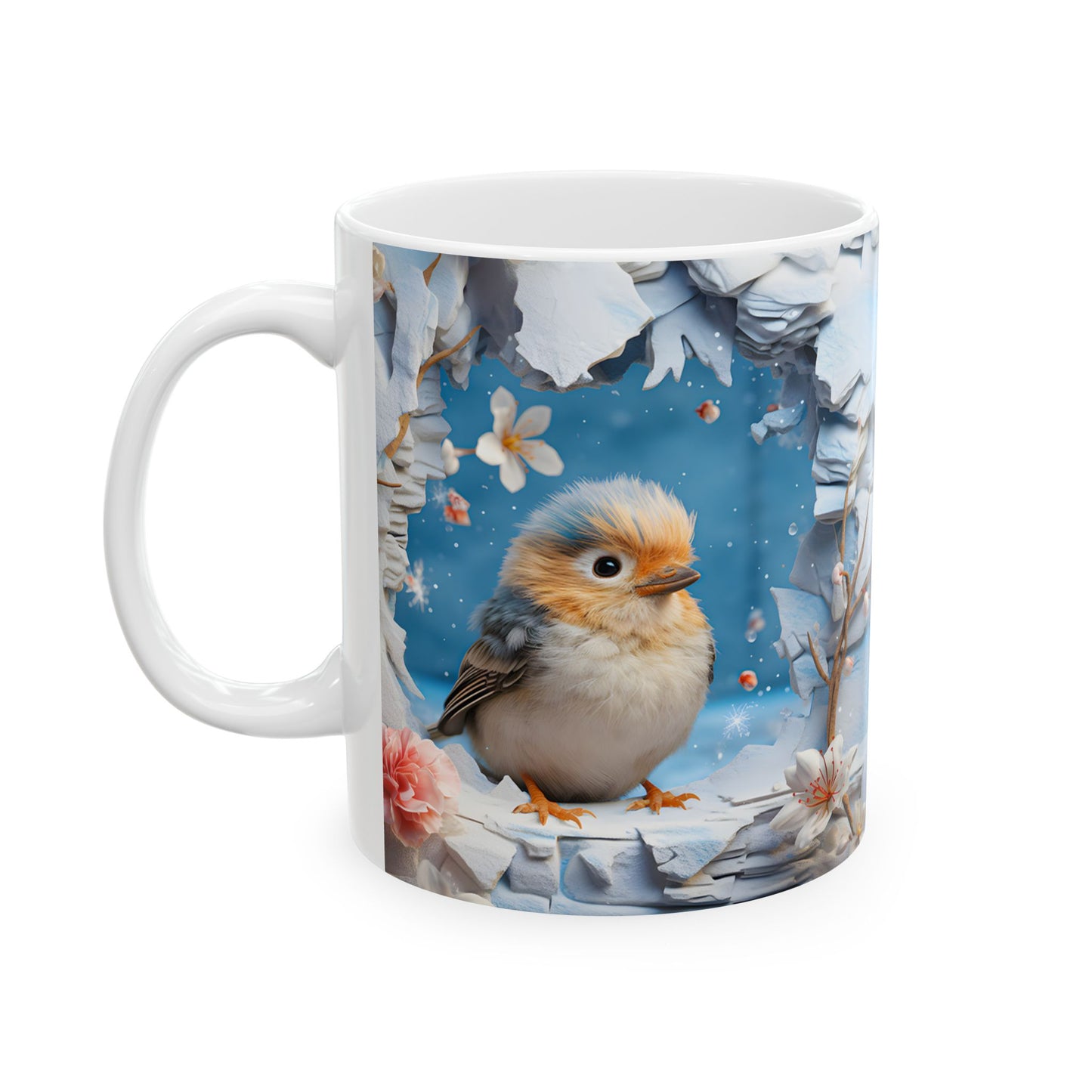 Adorable 3-D Winter Bird Coffee Mug