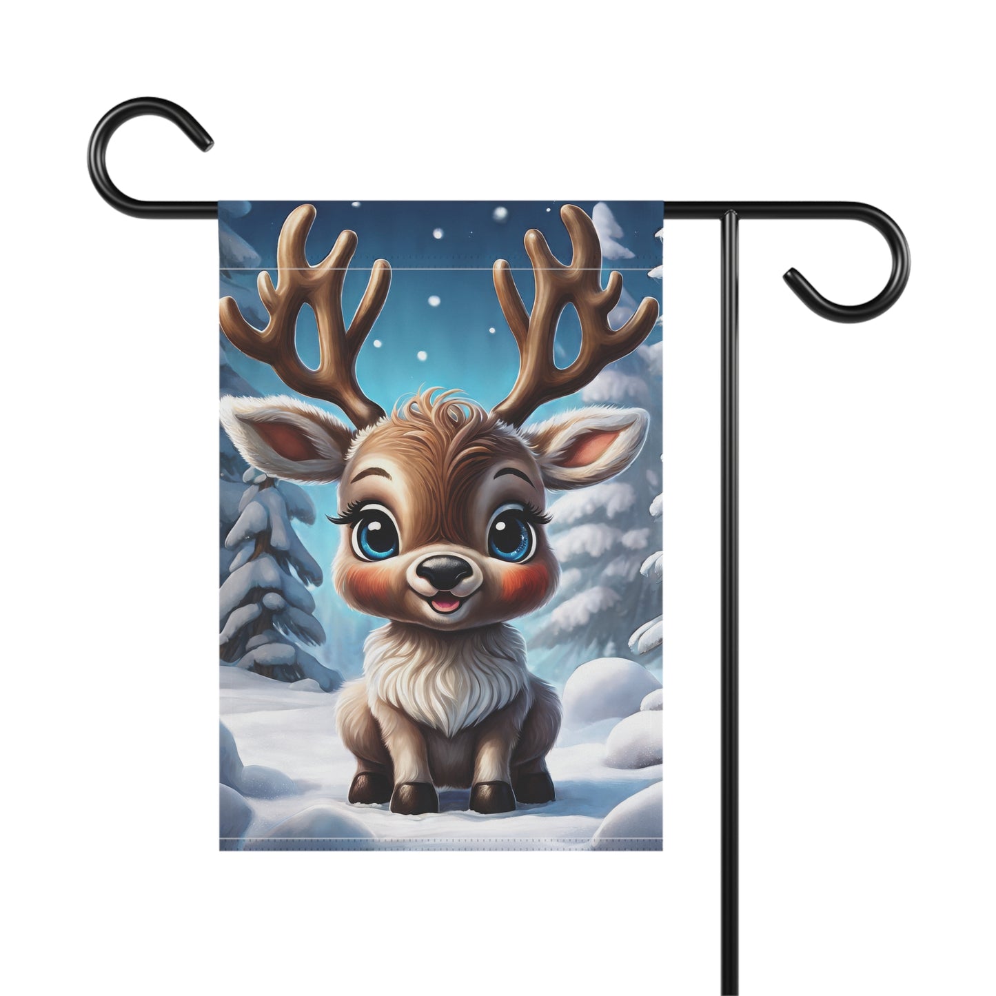 Precious Baby Reindeer Holiday Garden Flag/ House Banner