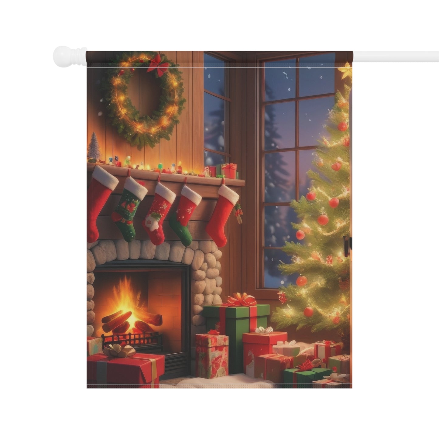 Cozy Christmas Holiday Garden Flag