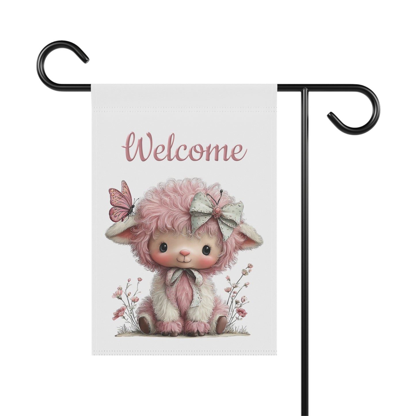 Charming Lamb Welcome Flag