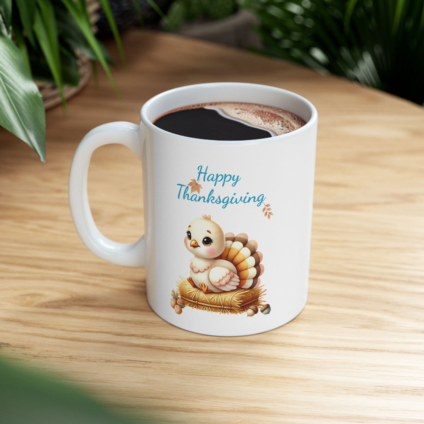 Happy Thanksgiving Cute Turkey Coffee Mug