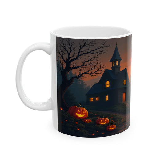 Spooky Haunted Mansion Halloween Coffee Mug