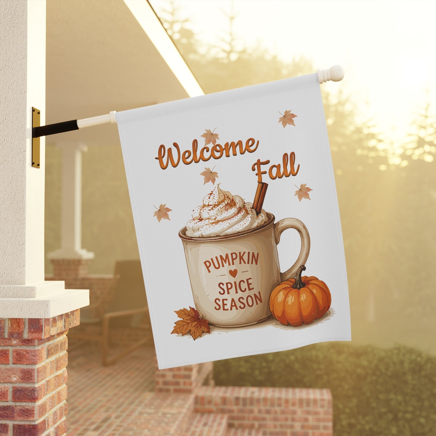 Pumpkin Spice Mug Garden Flag