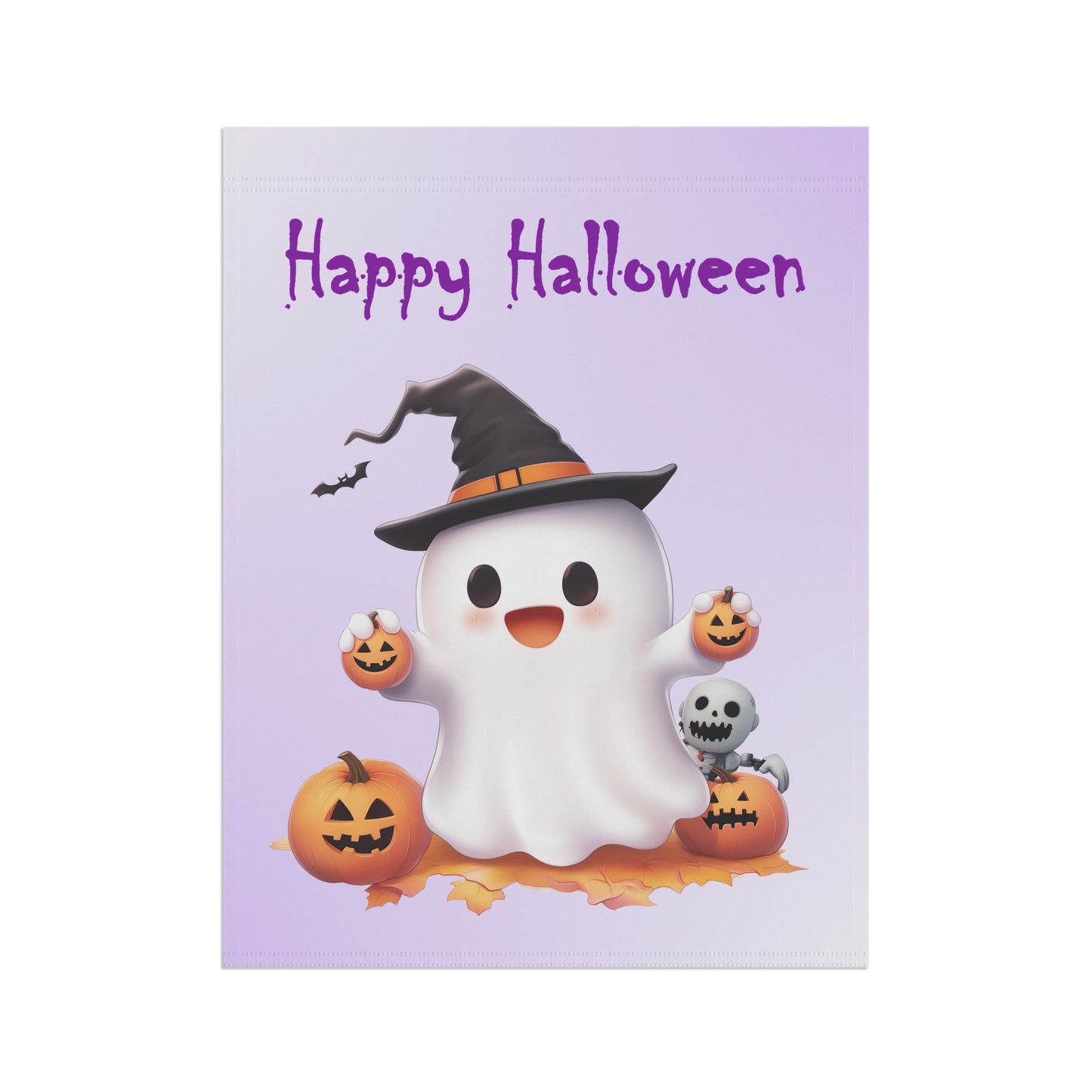 Cute Ghost Halloween Garden Flag