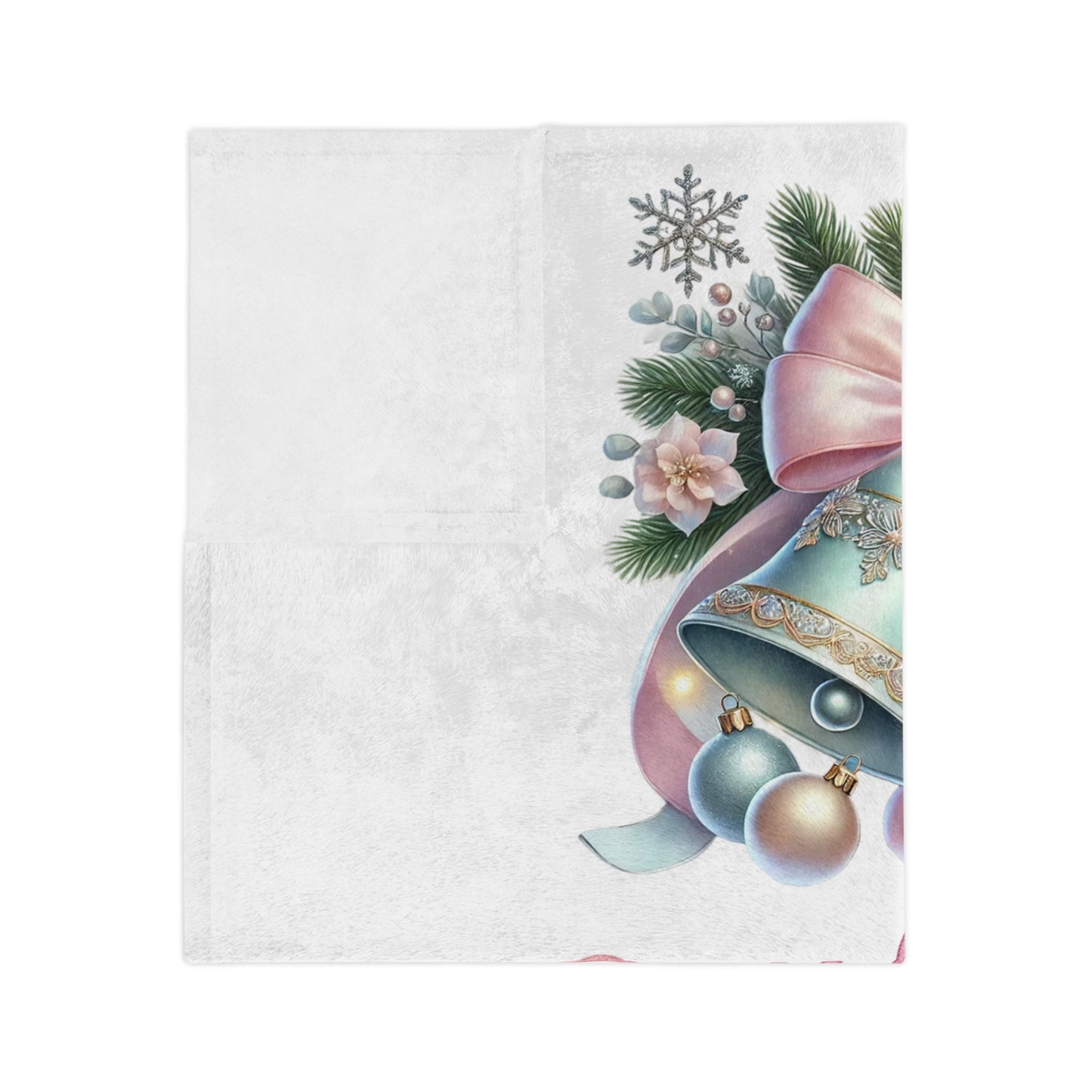 Merry Christmas Kitten Velveteen Plush Blanket