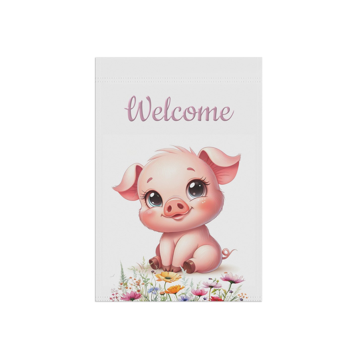 Adorable Little Pig Garden Flag
