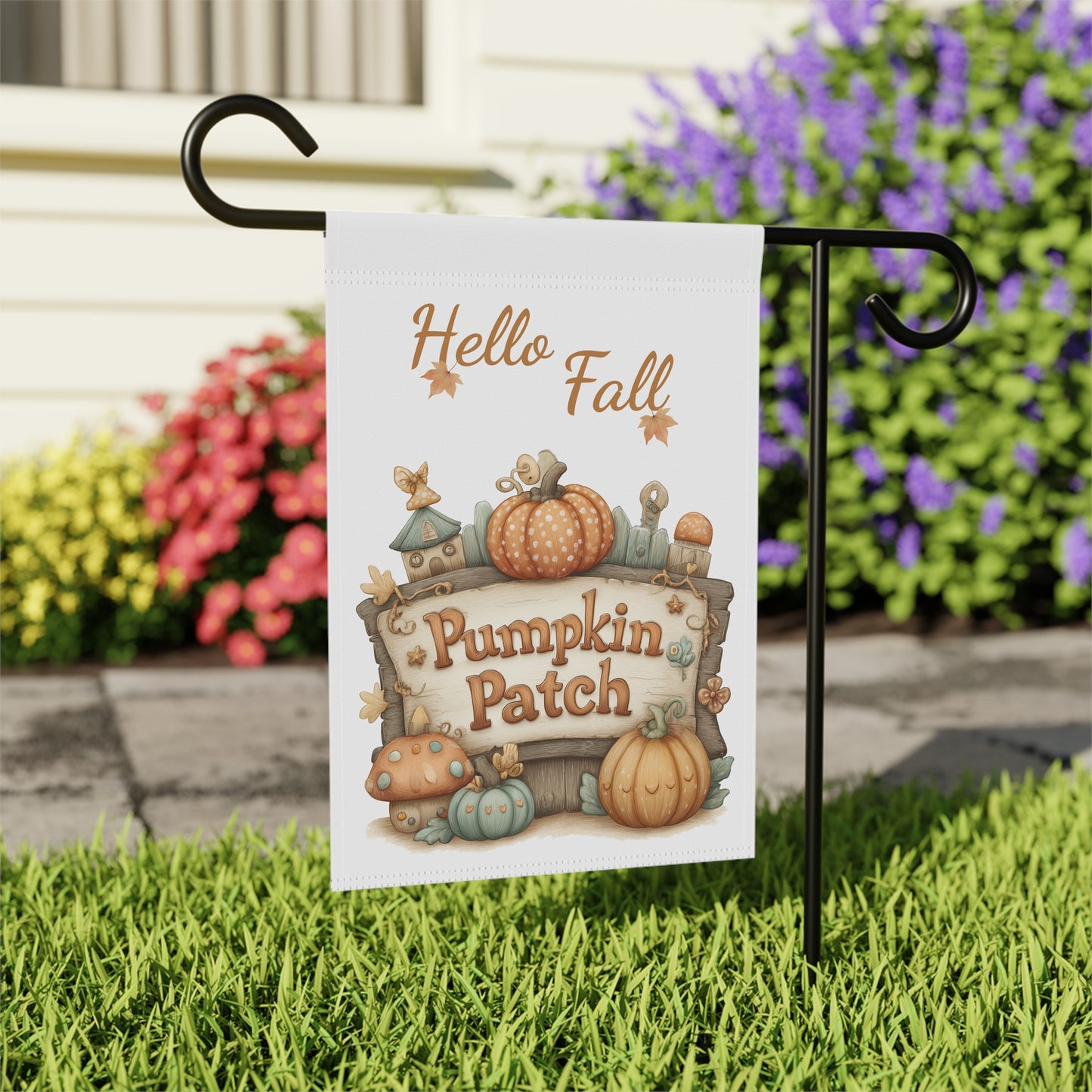 Enchanted Pumpkin Patch Garden Flag