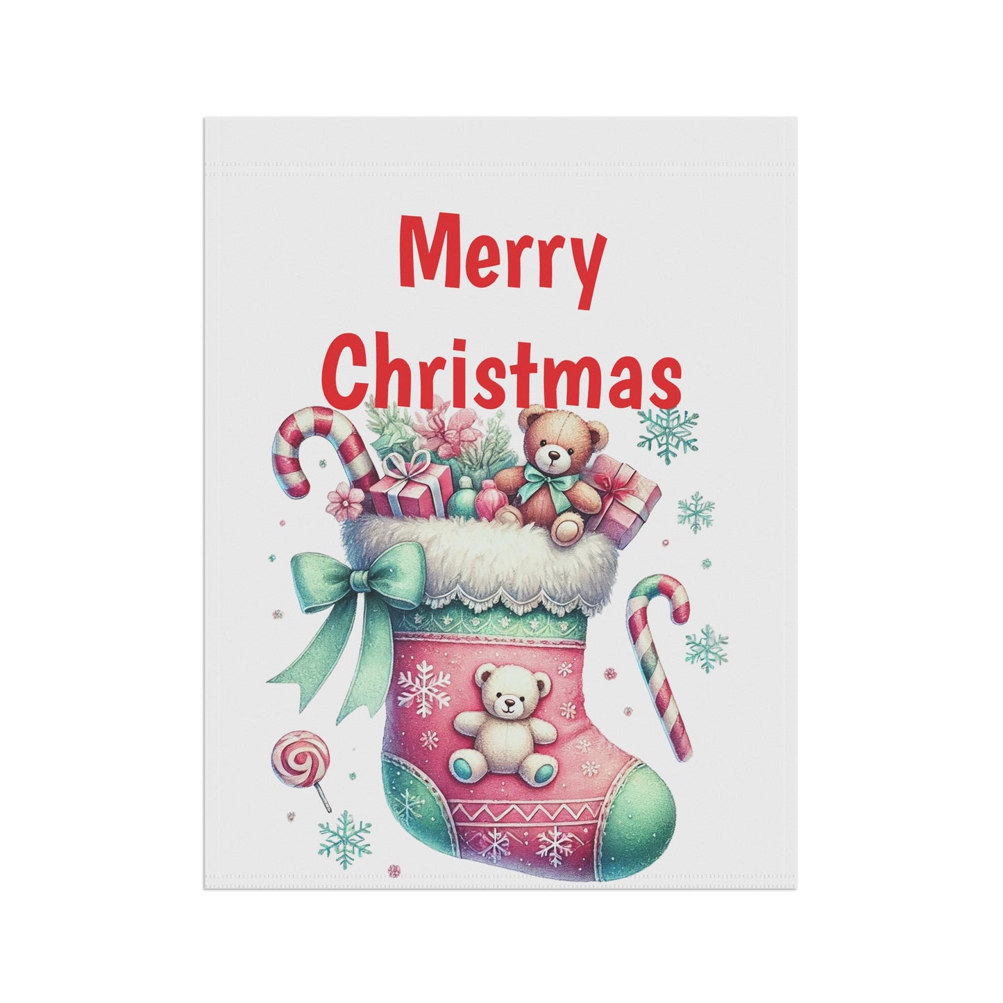 Colorful Christmas Stocking Garden Flag