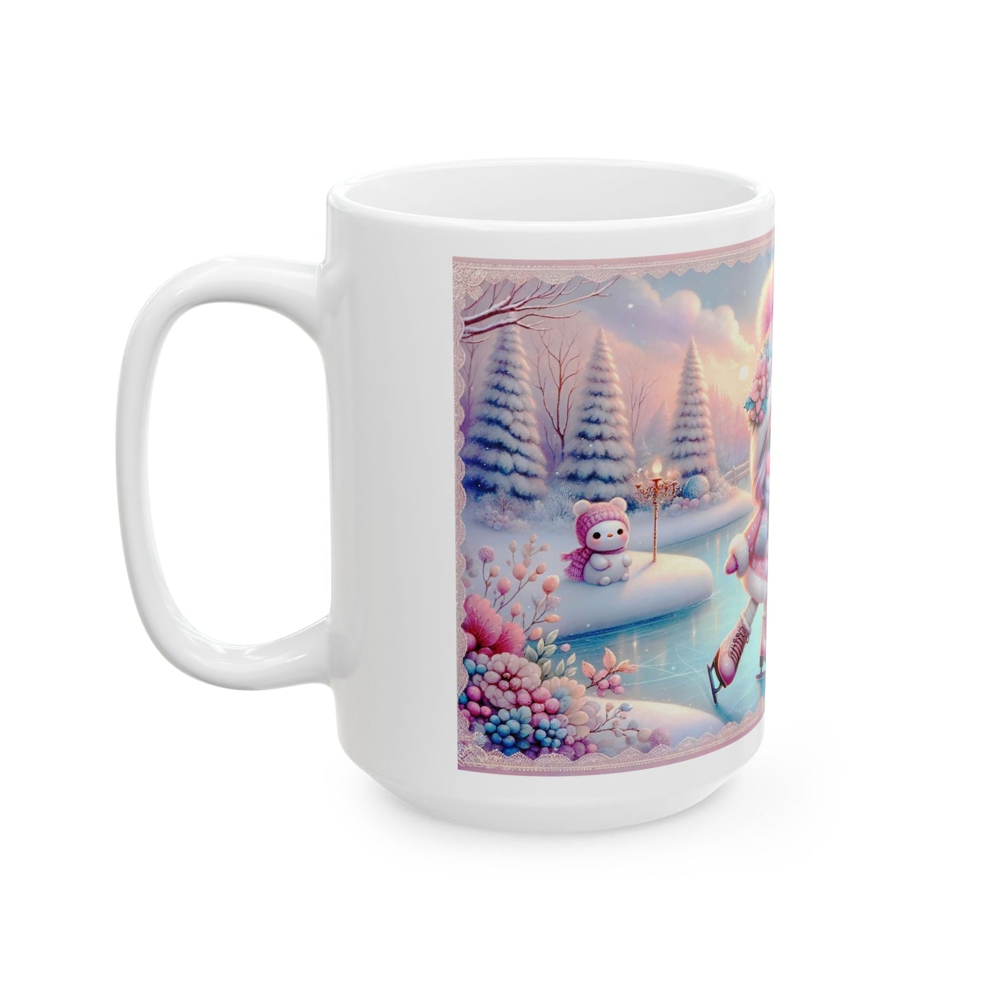 Precious Girl and Snowman Coffee Mug