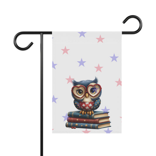Patriotic Owl Garden Flag
