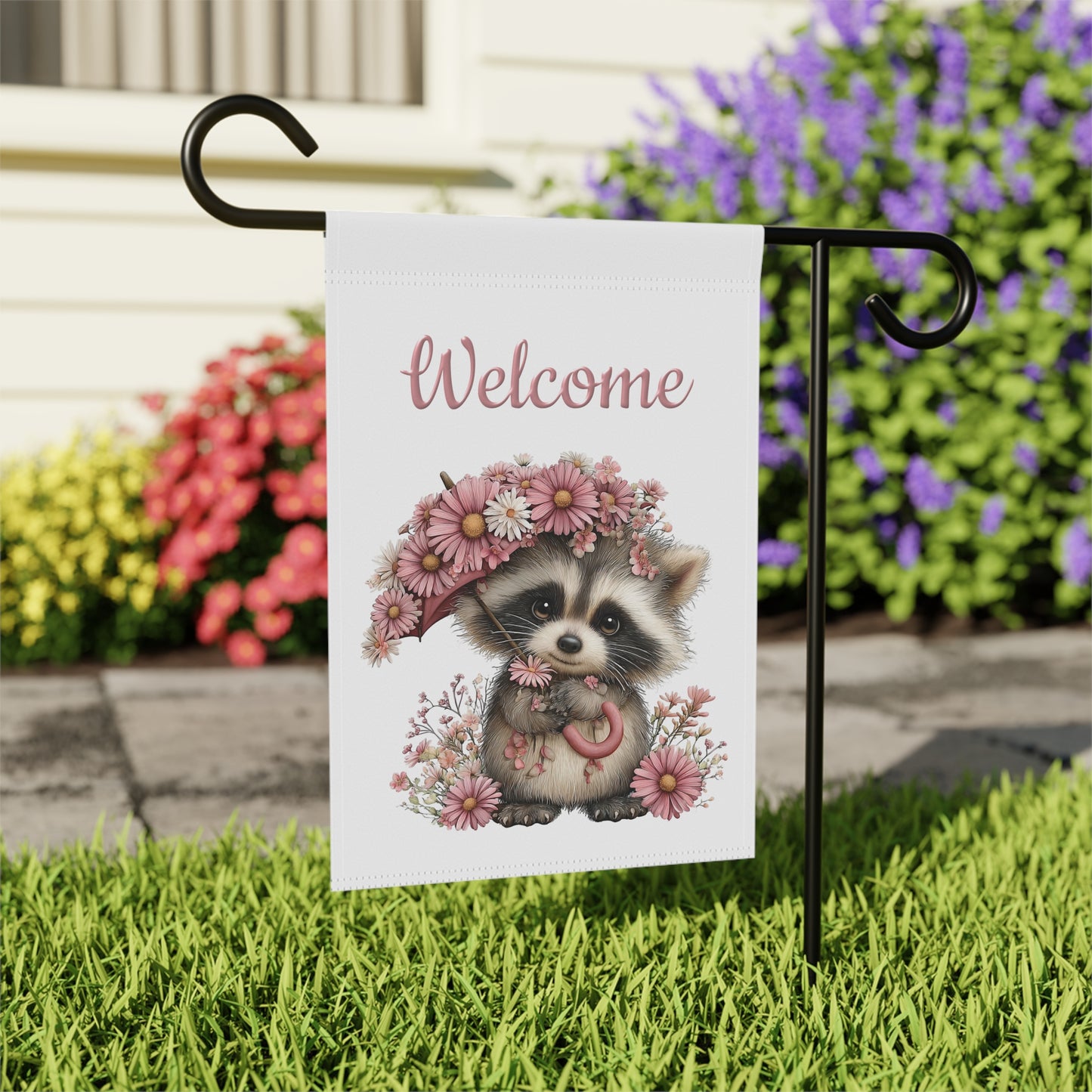 Welcome Raccoon Umbrella Garden Fla