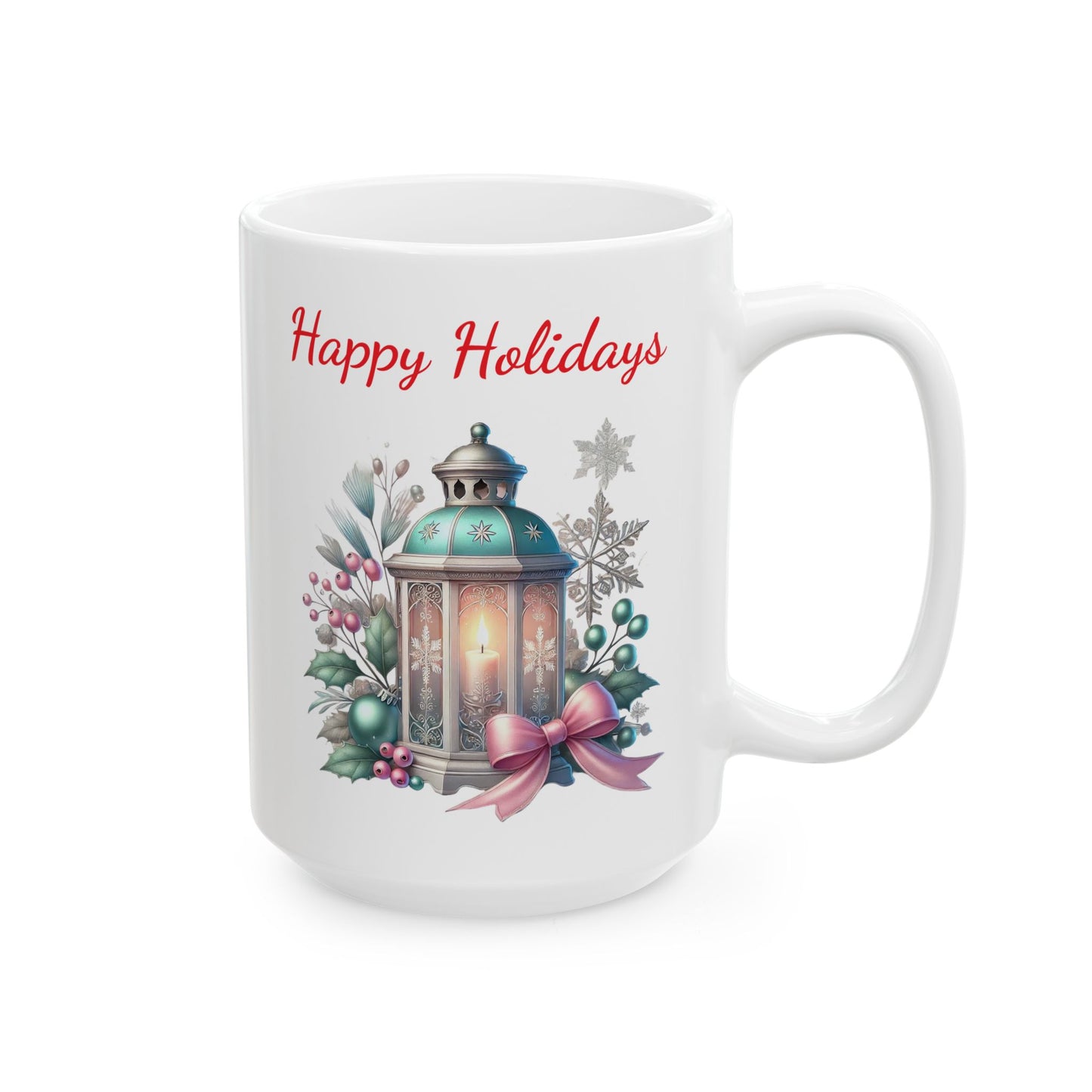 "Happy Holidays" Lantern Coffee Mug