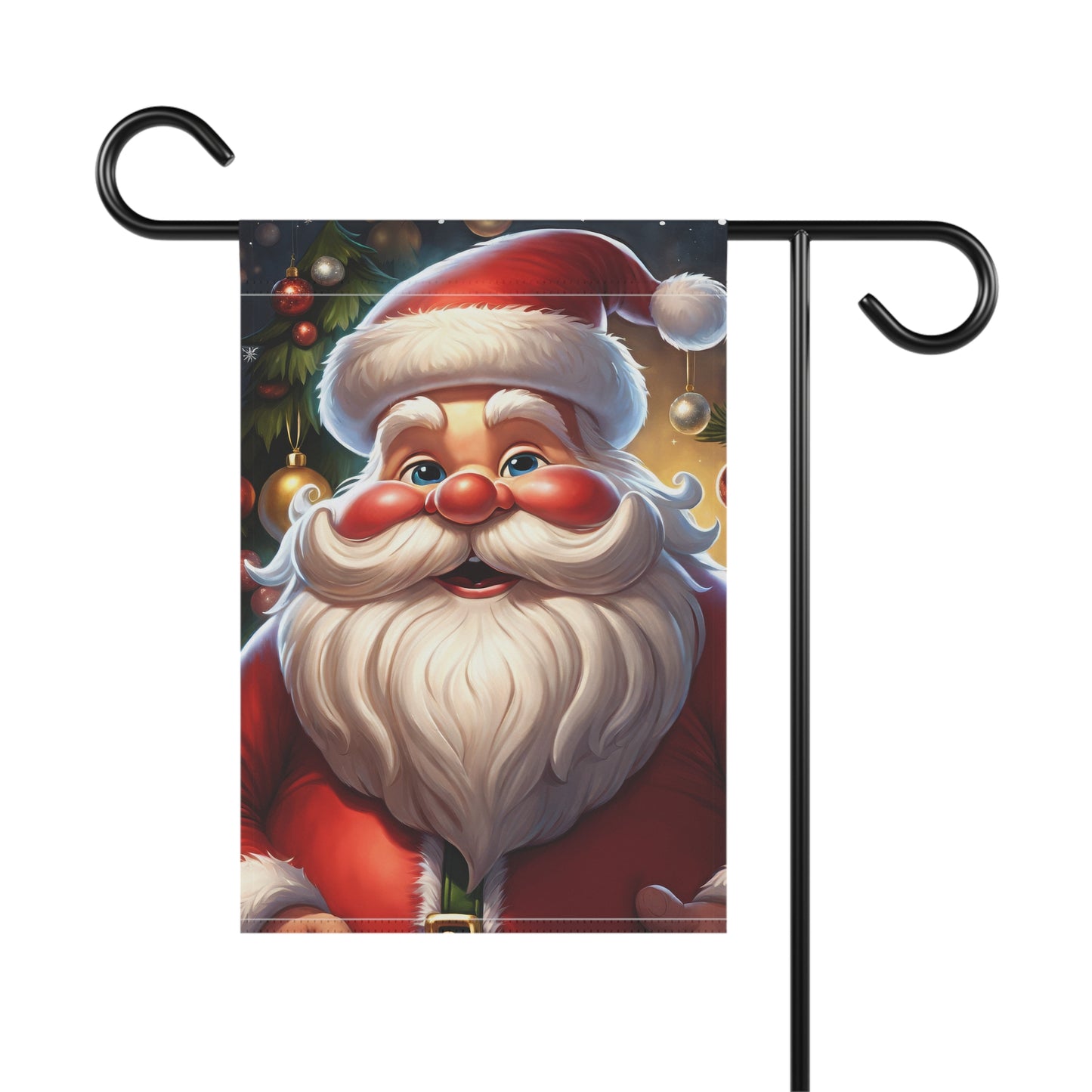 Jolly Old Saint Nick Holiday Garden Flag/ House Banner