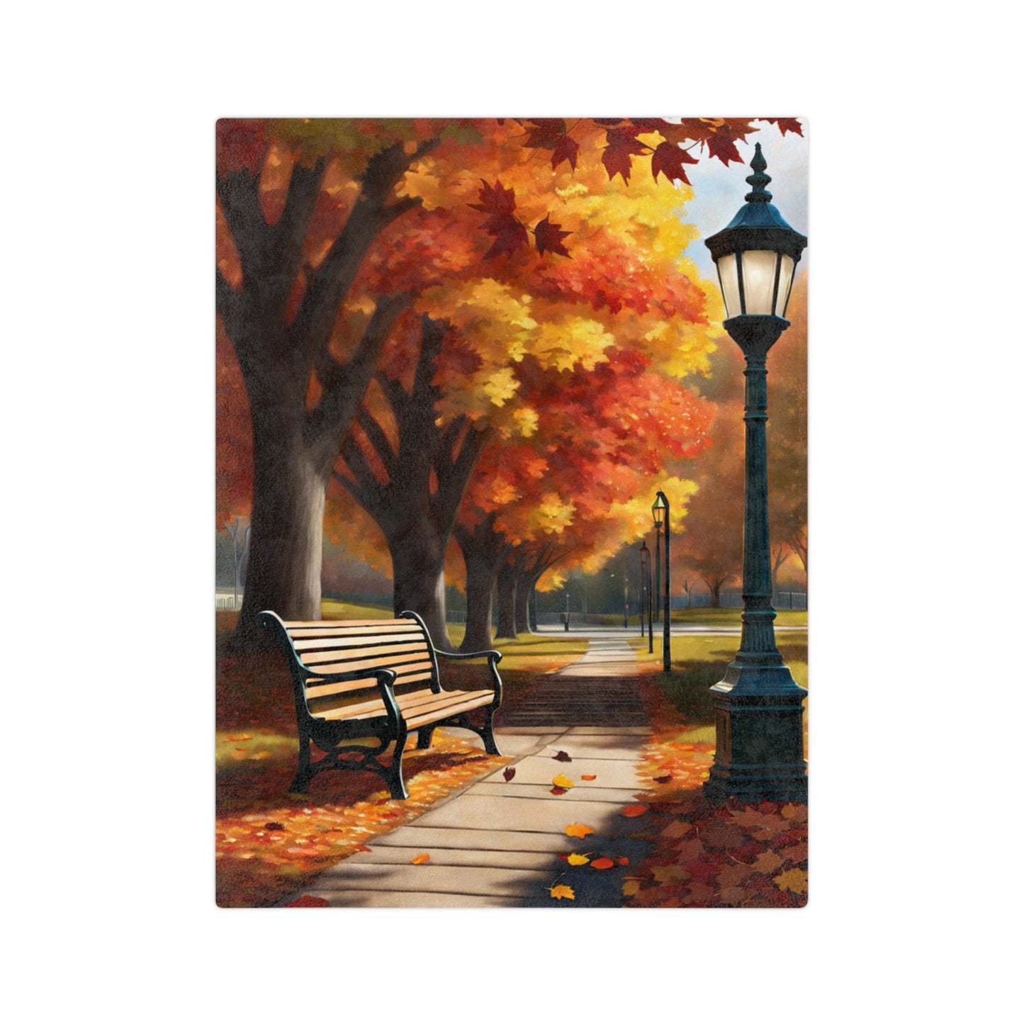 Vibrant Autumn Velveteen Blanket