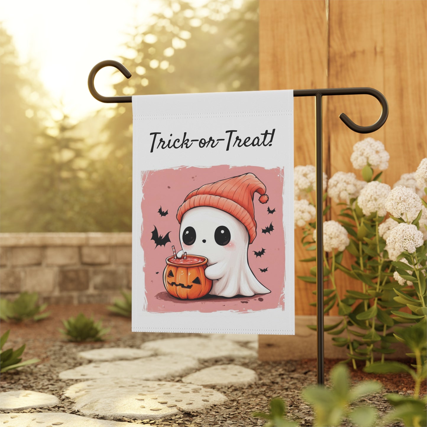 Adorable Trick-or-Treat Garden Flag