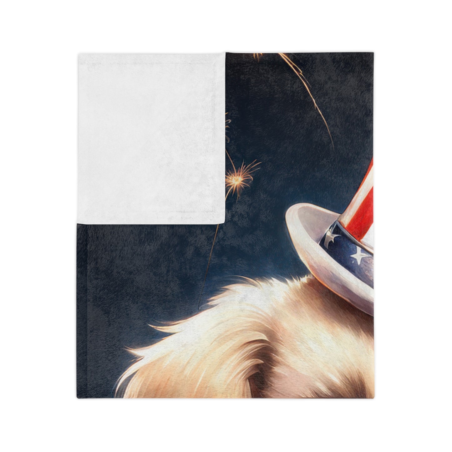 Patriotic Puppy Plush Blanket