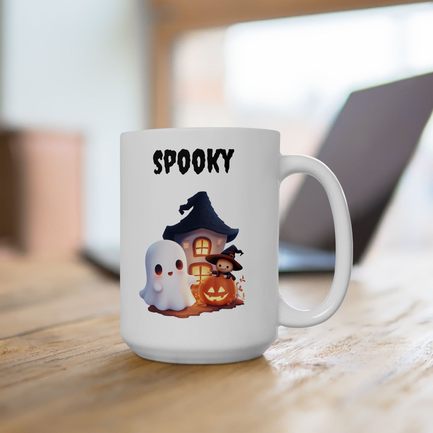 Cute Spooky Haunted House Ceramic Mug