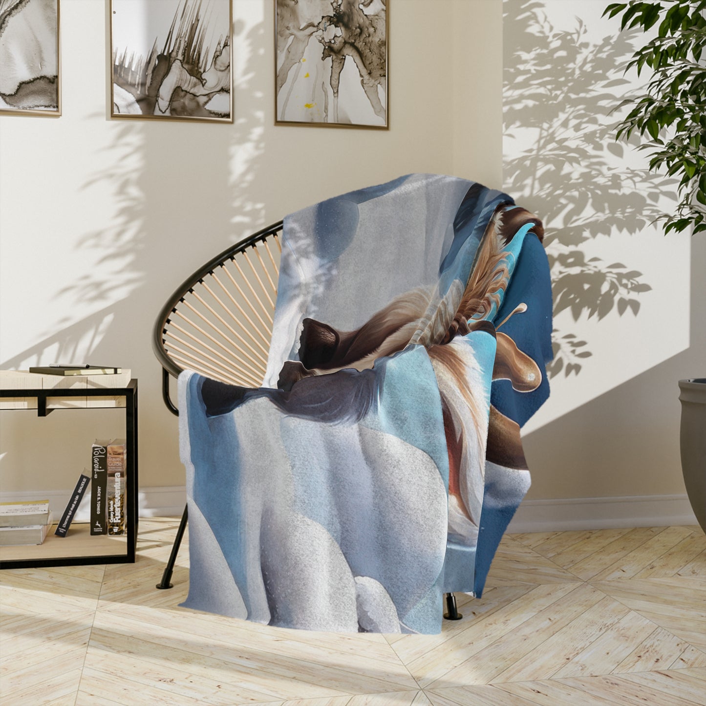 Cute Baby Reindeer Christmas Blanket