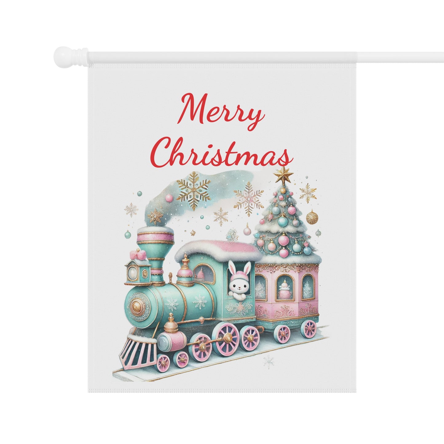 Christmas Train Garden Flag/Banner