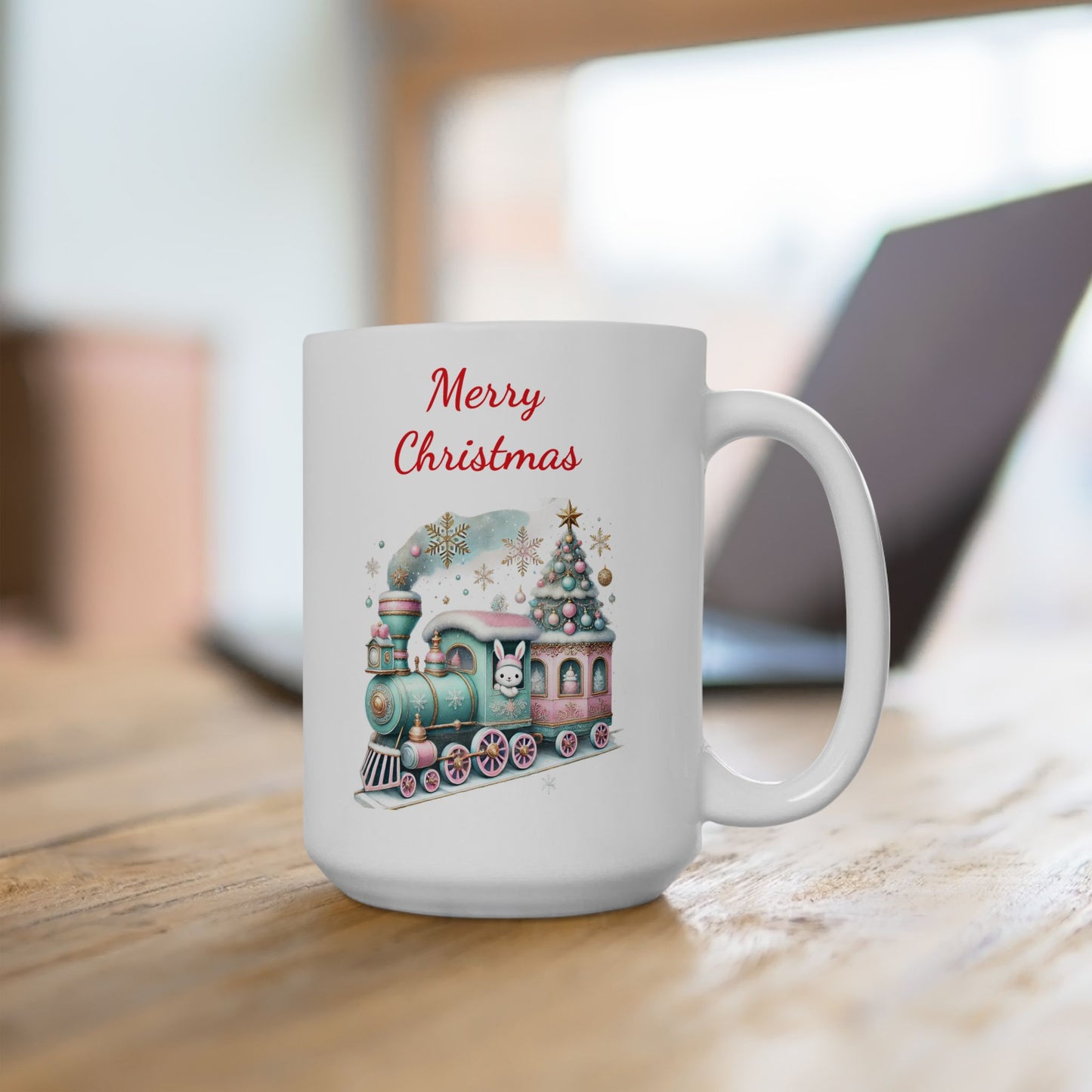 Festive Christmas Train Coffee Mug