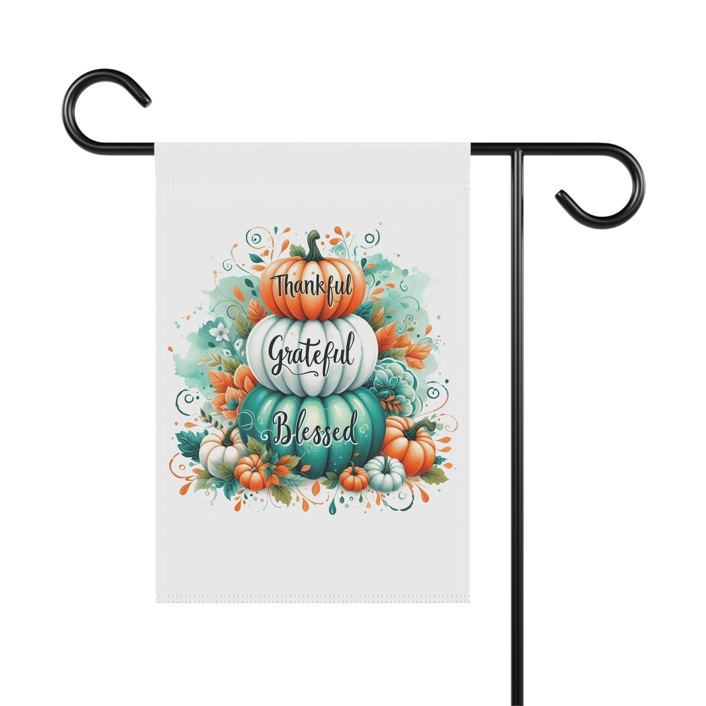 Thankful Grateful Blessed Garden Flag