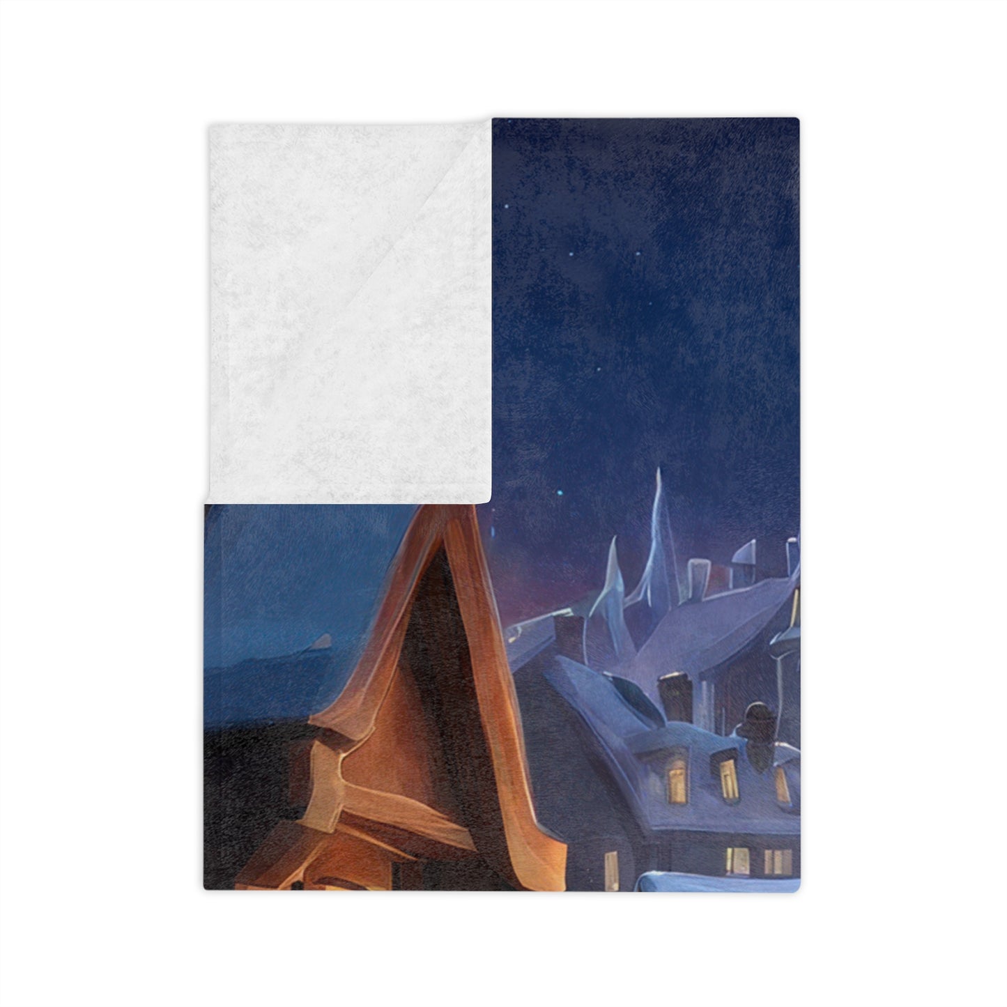 Charming Christmas Village Plush Blanket